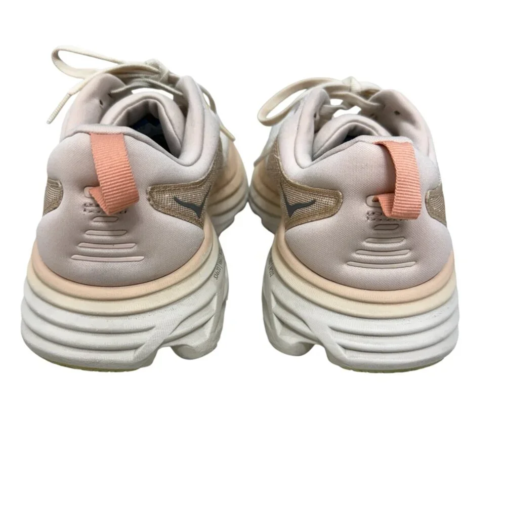 Hoka One One Bondi 8 Running Training Women's Sneaker Cream/Vanilla Size US 9.5